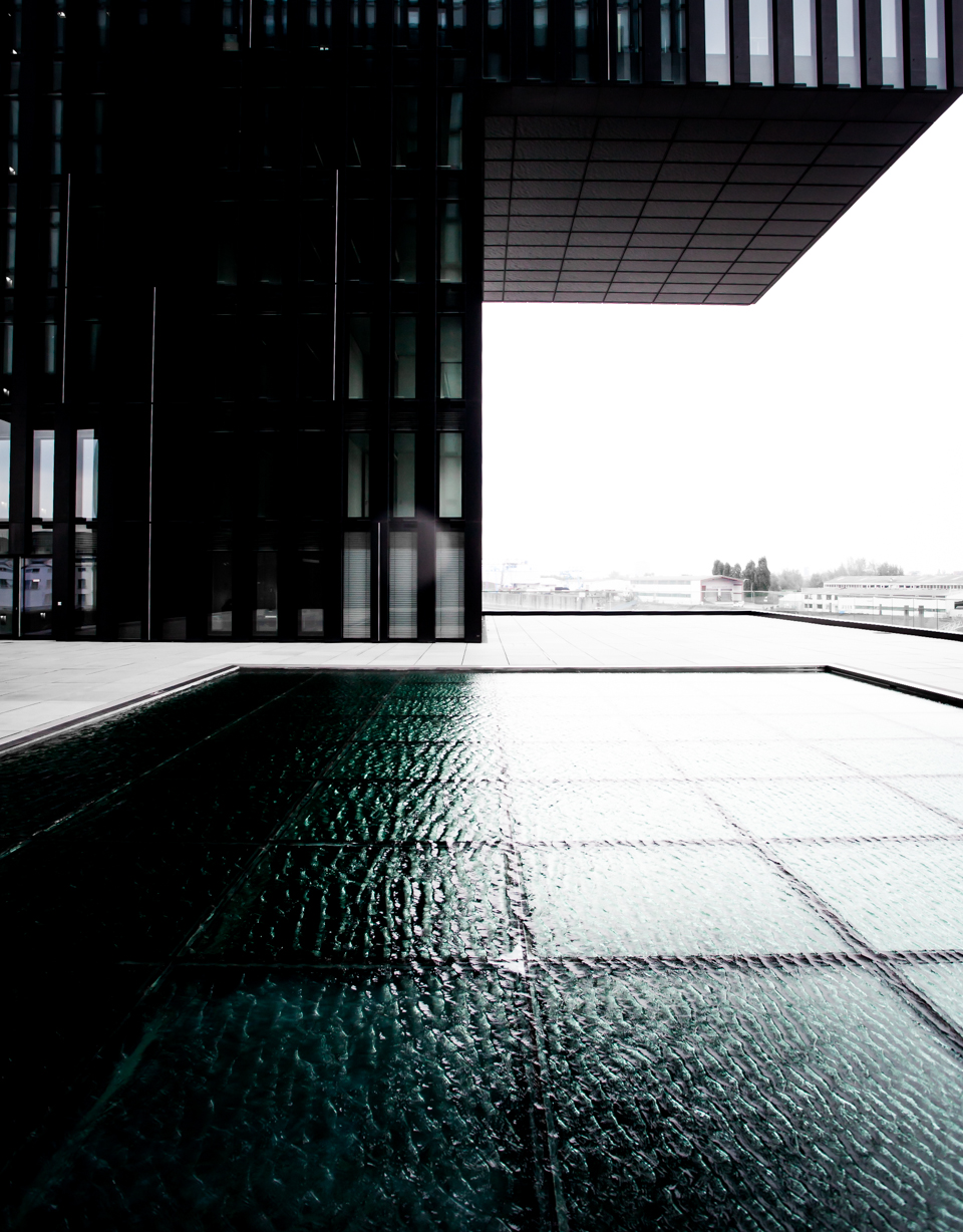 Zwillingstürme Hafenspitze Medienhafen mit Hyatt Regency Hotel Düsseldorf