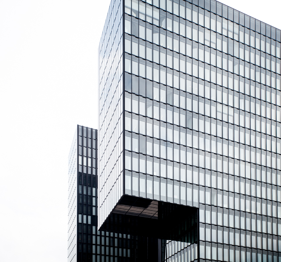 Zwillingstürme Hafenspitze Medienhafen mit Hyatt Regency Hotel Düsseldorf