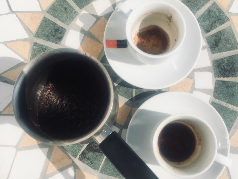 Kaffee auf der Terrasse