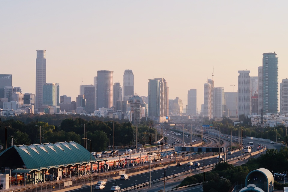 Blick über Tel Aviv Skyline