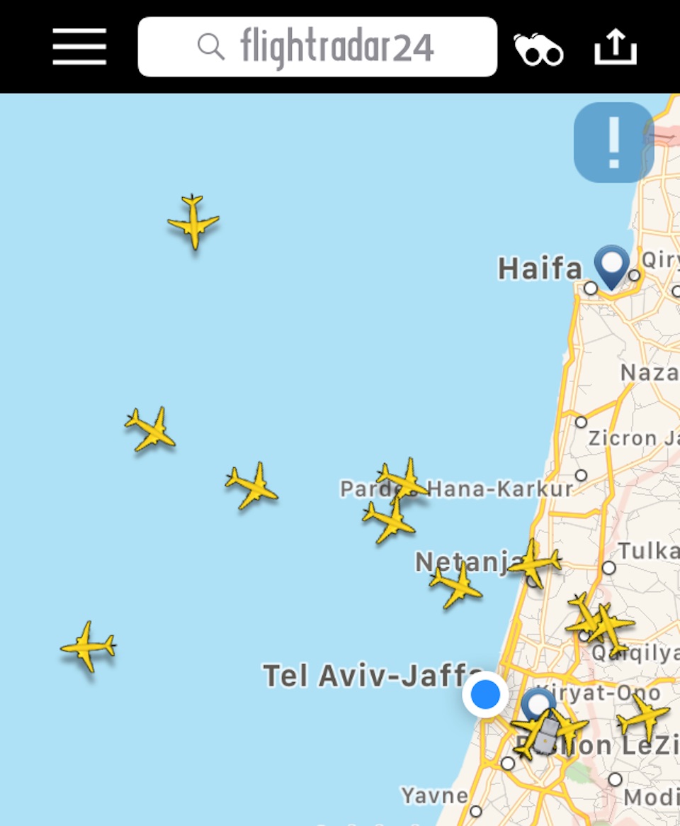 Ankommende Flugzeuge